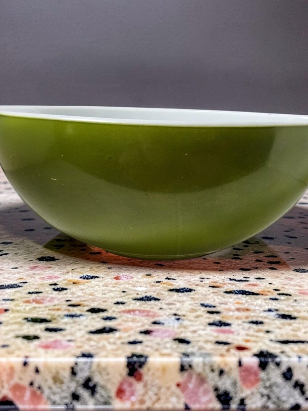 vintage purex ovenware avacodo green 4qt glass 10.5"w Mixing bowl